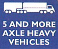 toll road 5-plus-axle heavy vehicles sign