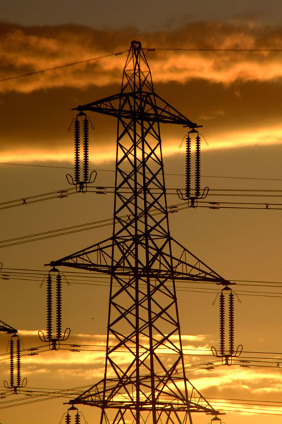 power lines pylon
